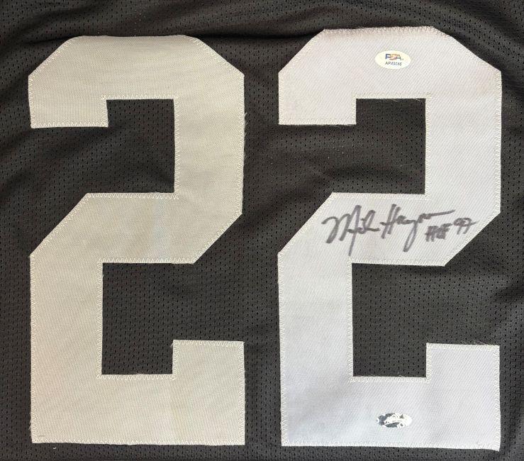 Mike Haynes Signed Jersey Inscribed "HOF 97" (PSA) at PristineAuction.com Mike Haynes Signed Jersey Inscribed "HOF 97" (PSA) at PristineAuction.com