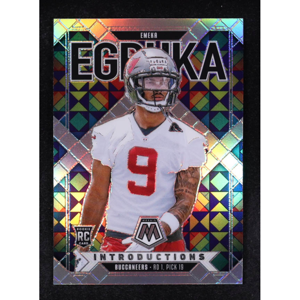 Emeka Egbuka 2025 Panini Mosaic Introductions Silver #1 RC at PristineAuction.com