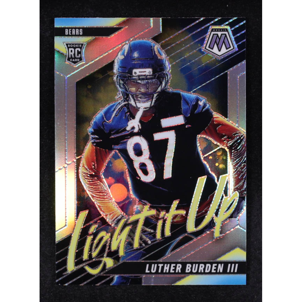 Luther Burden III 2025 Panini Mosaic Light it Up Silver #23 RC at PristineAuction.com