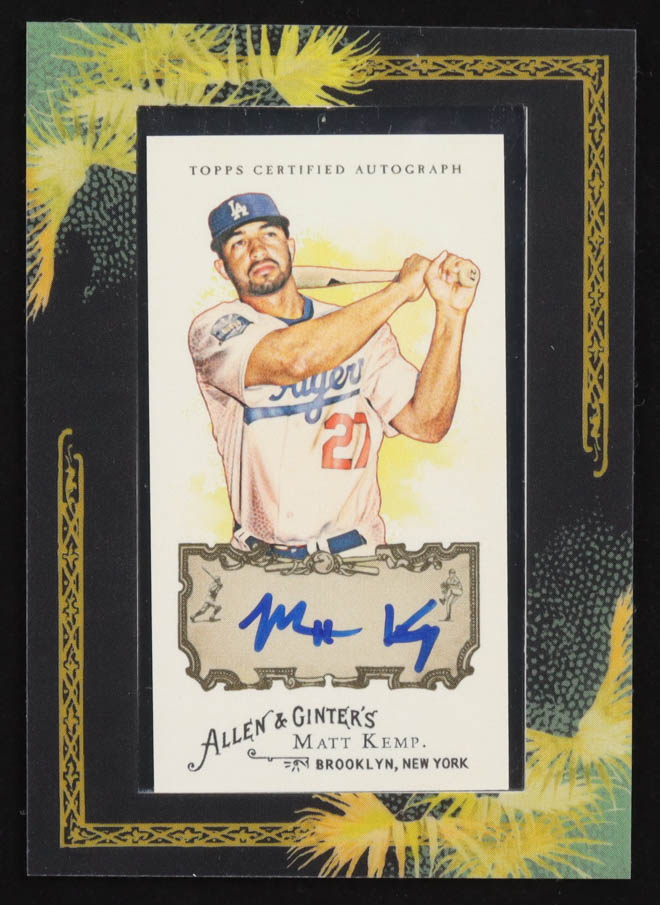 Matt Kemp 2008 Topps Allen and Ginter Autographs #MK at PristineAuction.com Matt Kemp 2008 Topps Allen and Ginter Autographs #MK at PristineAuction.com