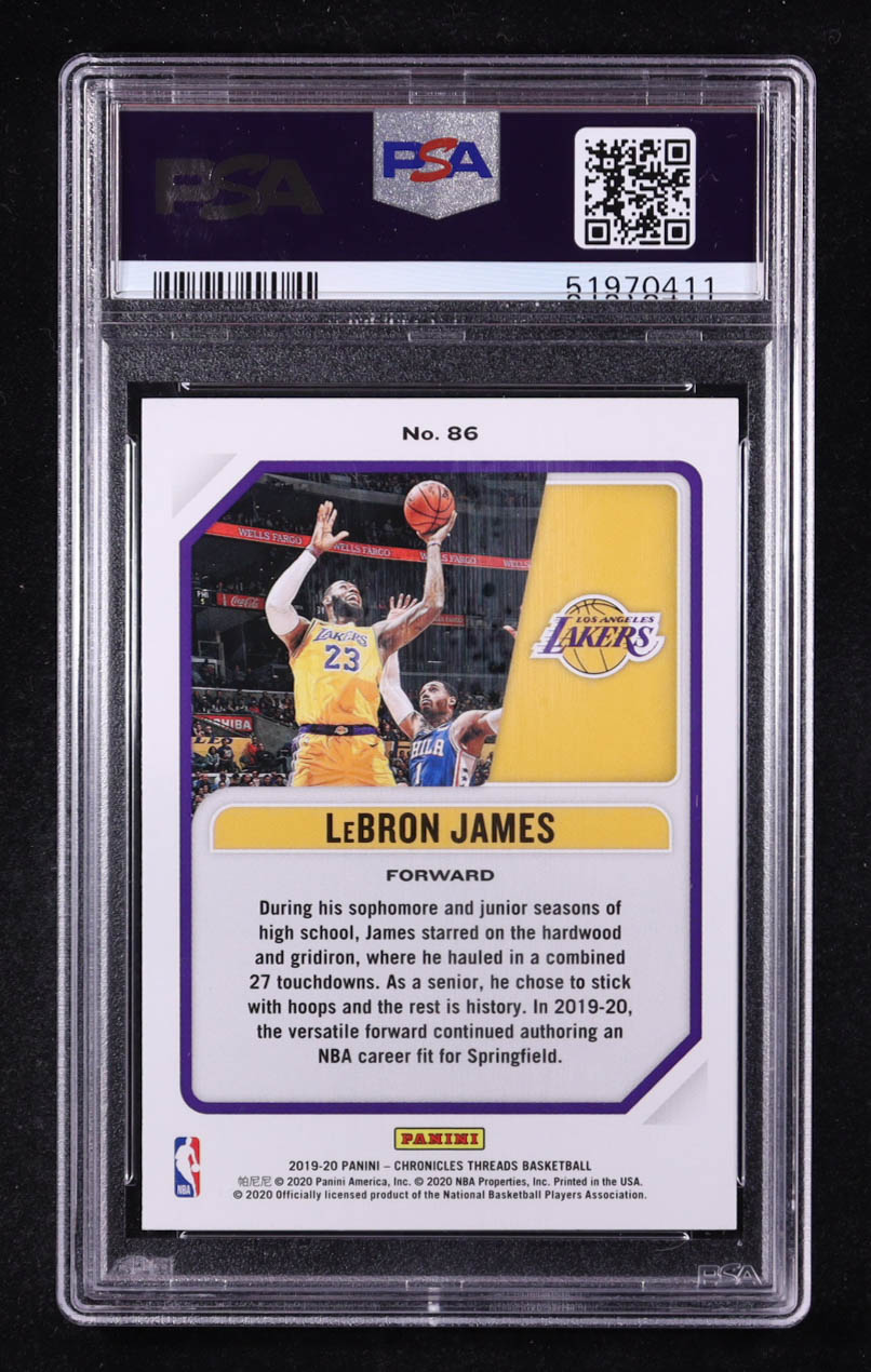 LeBron James 2019-20 Panini Chronicles #86 (PSA 9) at PristineAuction.com LeBron James 2019-20 Panini Chronicles #86 (PSA 9) at PristineAuction.com