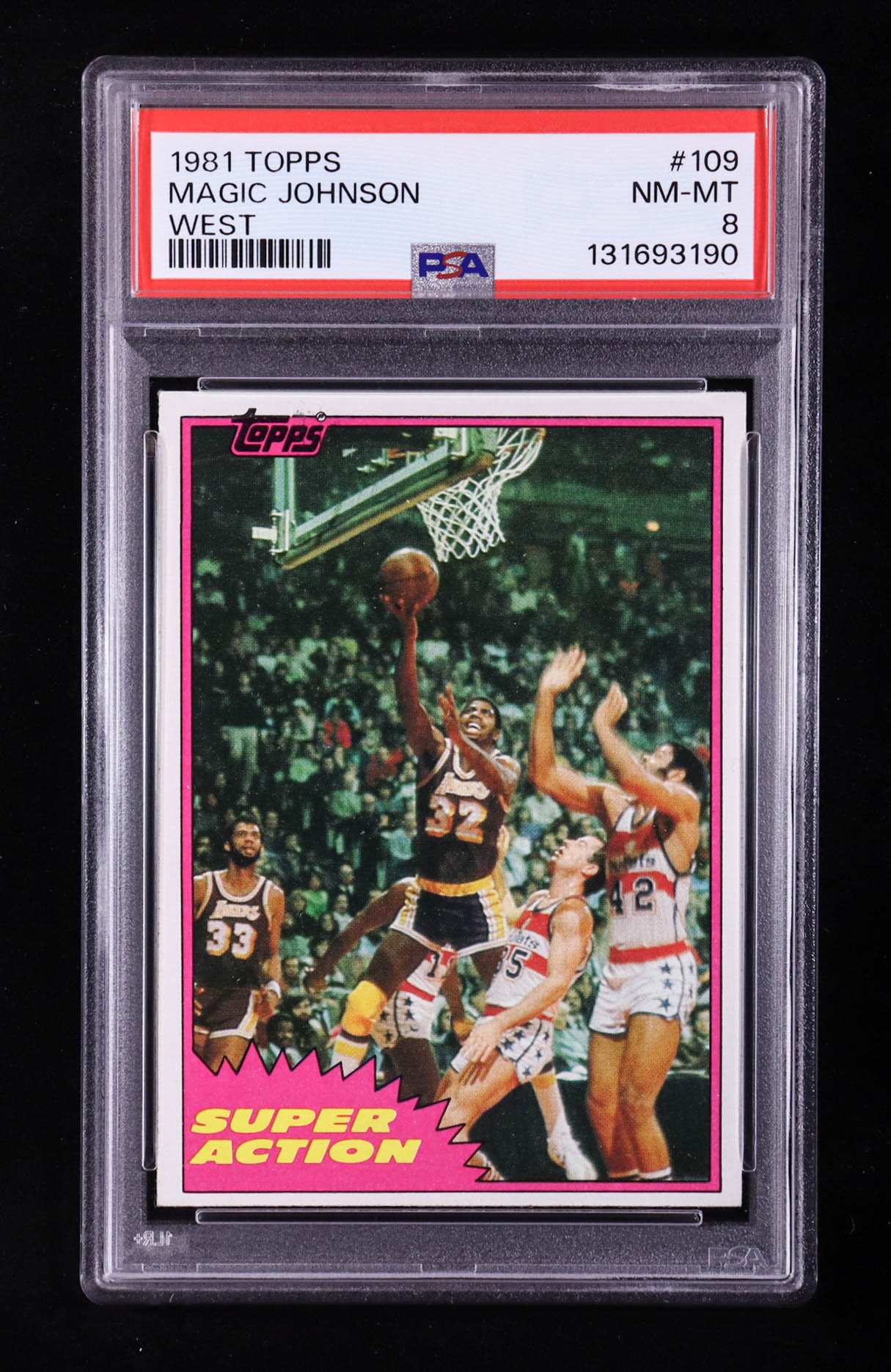 Magic Johnson 1981 Topps #109 (West) Super Action (PSA 8) at PristineAuction.com Magic Johnson 1981 Topps #109 (West) Super Action (PSA 8) at PristineAuction.com