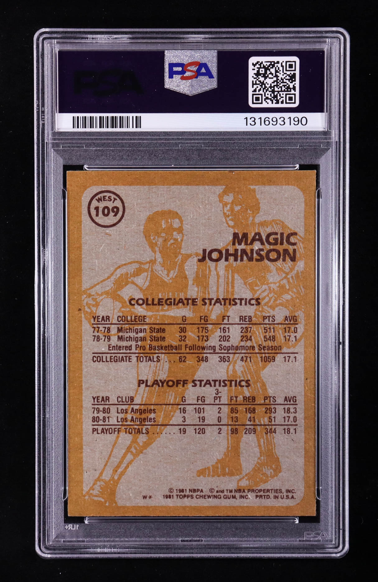 Magic Johnson 1981 Topps #109 (West) Super Action (PSA 8) at PristineAuction.com Magic Johnson 1981 Topps #109 (West) Super Action (PSA 8) at PristineAuction.com