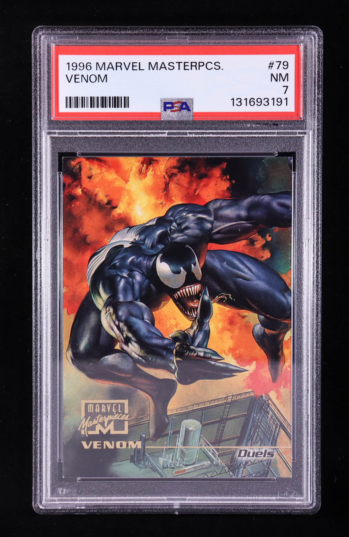 Venom 1996 Fleer SkyBox Marvel Masterpieces #79 (PSA 7) at PristineAuction.com Venom 1996 Fleer SkyBox Marvel Masterpieces #79 (PSA 7) at PristineAuction.com