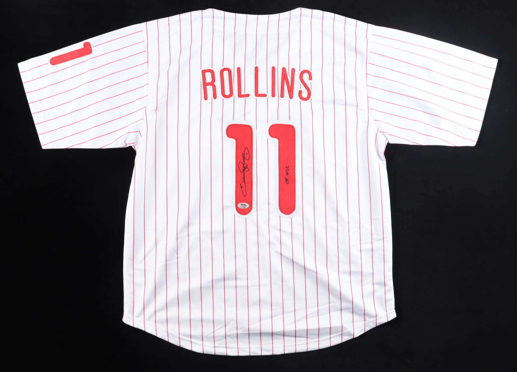 Jimmy Rollins Signed Jersey Inscribed "08 WSC" (PSA) at PristineAuction.com Jimmy Rollins Signed Jersey Inscribed "08 WSC" (PSA) at PristineAuction.com
