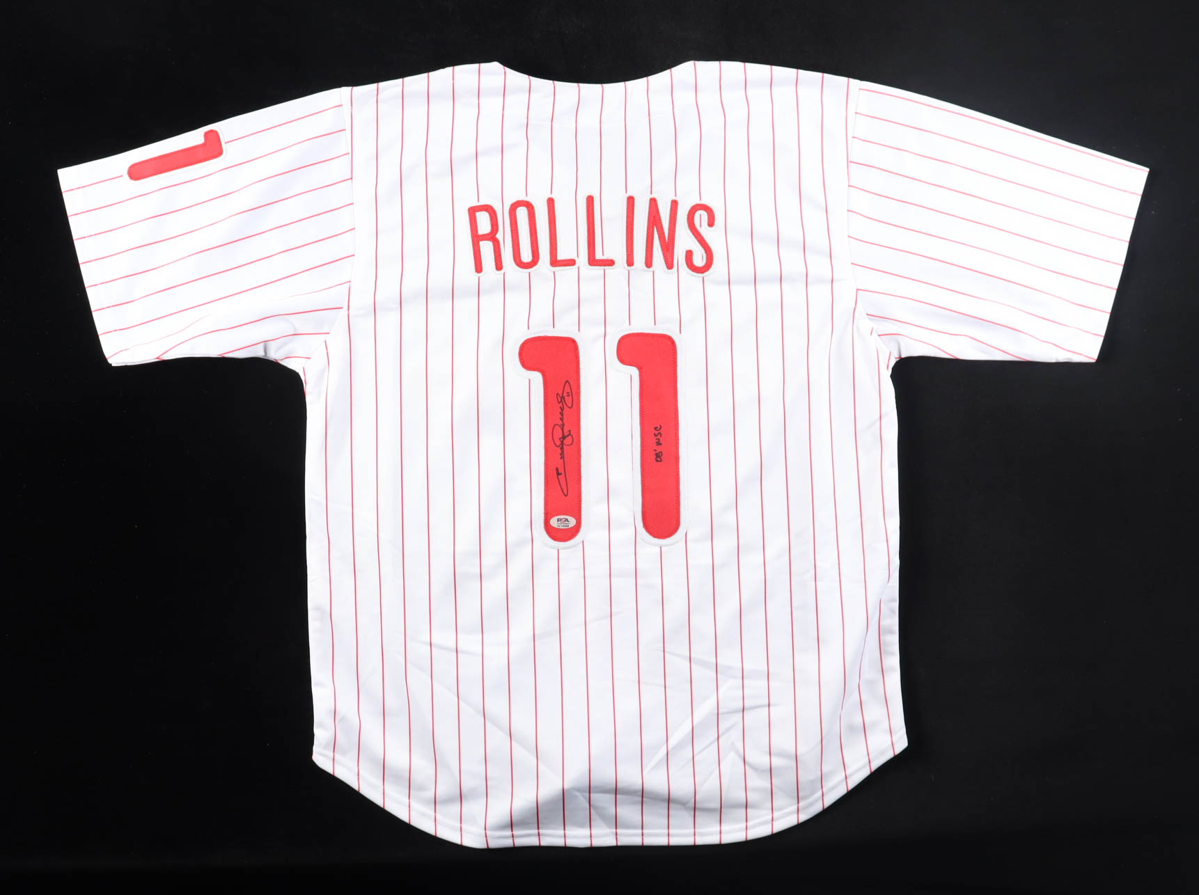 Jimmy Rollins Signed Jersey Inscribed "08 WSC" (PSA) at PristineAuction.com Jimmy Rollins Signed Jersey Inscribed "08 WSC" (PSA) at PristineAuction.com