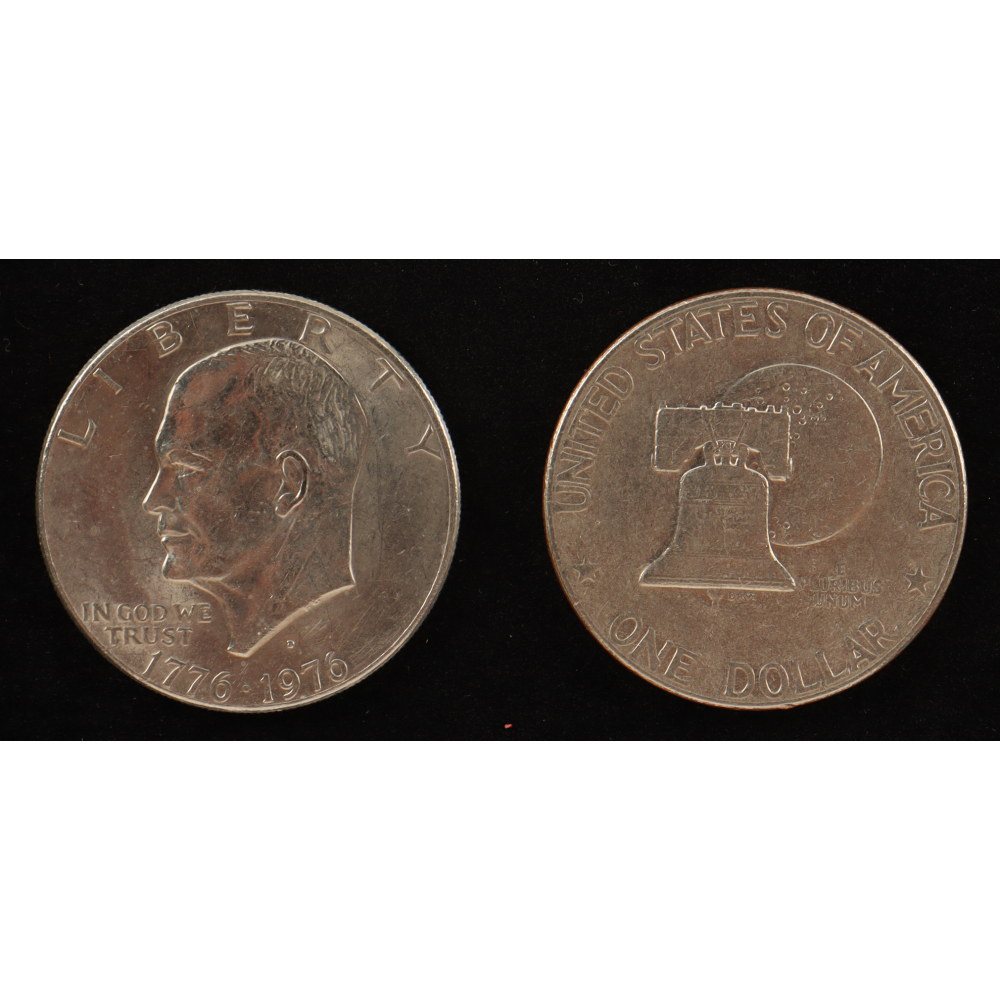 1976 Eisenhower "Ike" Bicentennial $1 Dollar Coin at PristineAuction.com