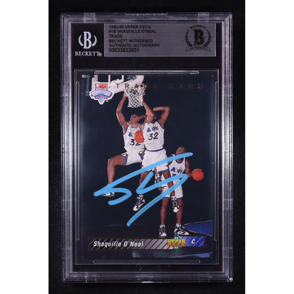 Shaquille O'Neal Signed 1992-93 Upper Deck Trade #1B RC (BGS) at PristineAuction.com