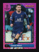 Lionel Messi 2021-22 Merlin UEFA Champions League Pink Mojo Prism Refractors #30 #176/275 at PristineAuction.com