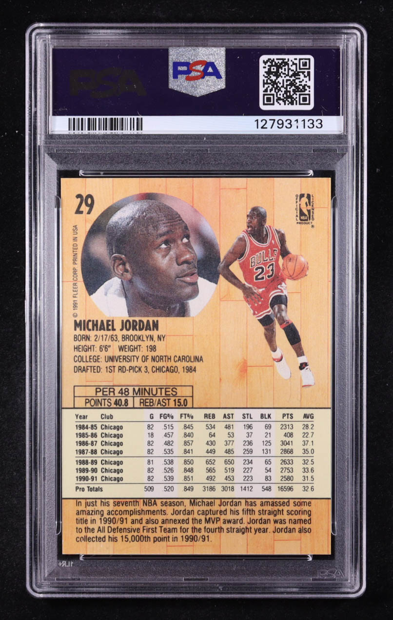 Michael Jordan 1991-92 Fleer #29 (PSA 9) at PristineAuction.com Michael Jordan 1991-92 Fleer #29 (PSA 9) at PristineAuction.com