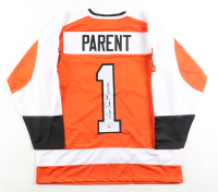 Bernie Parent Signed Jersey Inscribed "HOF 84" (PSA) at PristineAuction.com