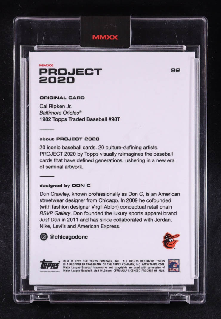 Cal Ripken Jr. 2020 Topps Project 2020 #92 Don C at PristineAuction.com Cal Ripken Jr. 2020 Topps Project 2020 #92 Don C at PristineAuction.com