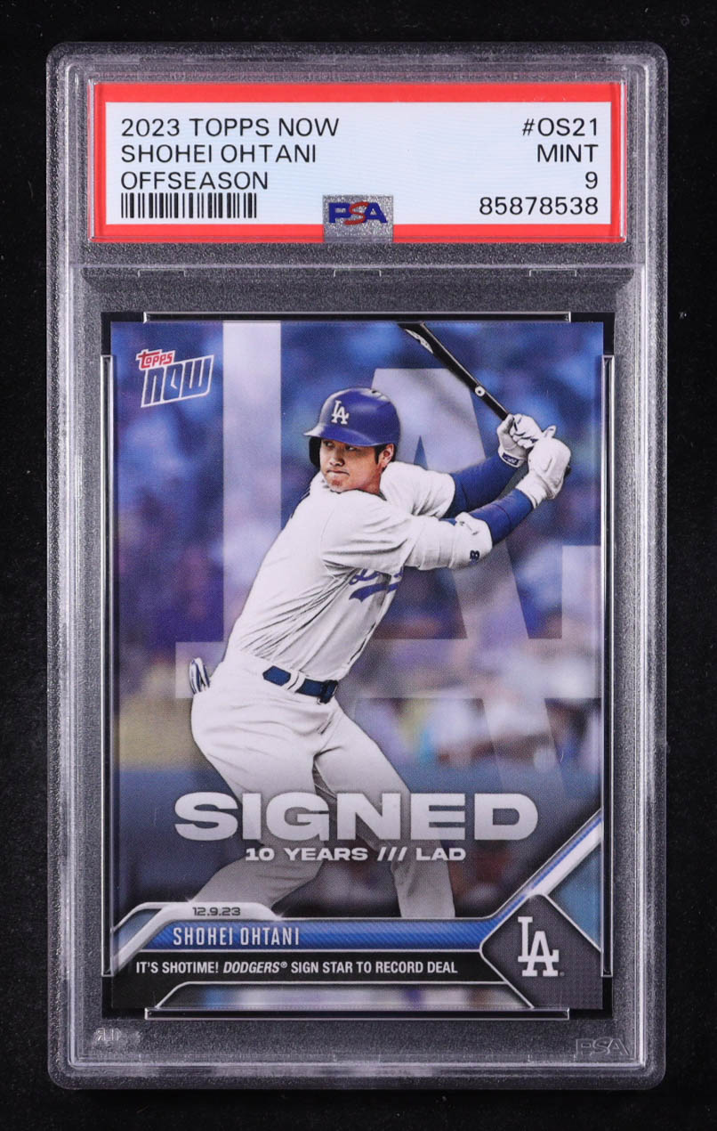 Shohei Ohtani 2023 Topps Now Offseason #OS21 (PSA 9) at PristineAuction.com Shohei Ohtani 2023 Topps Now Offseason #OS21 (PSA 9) at PristineAuction.com