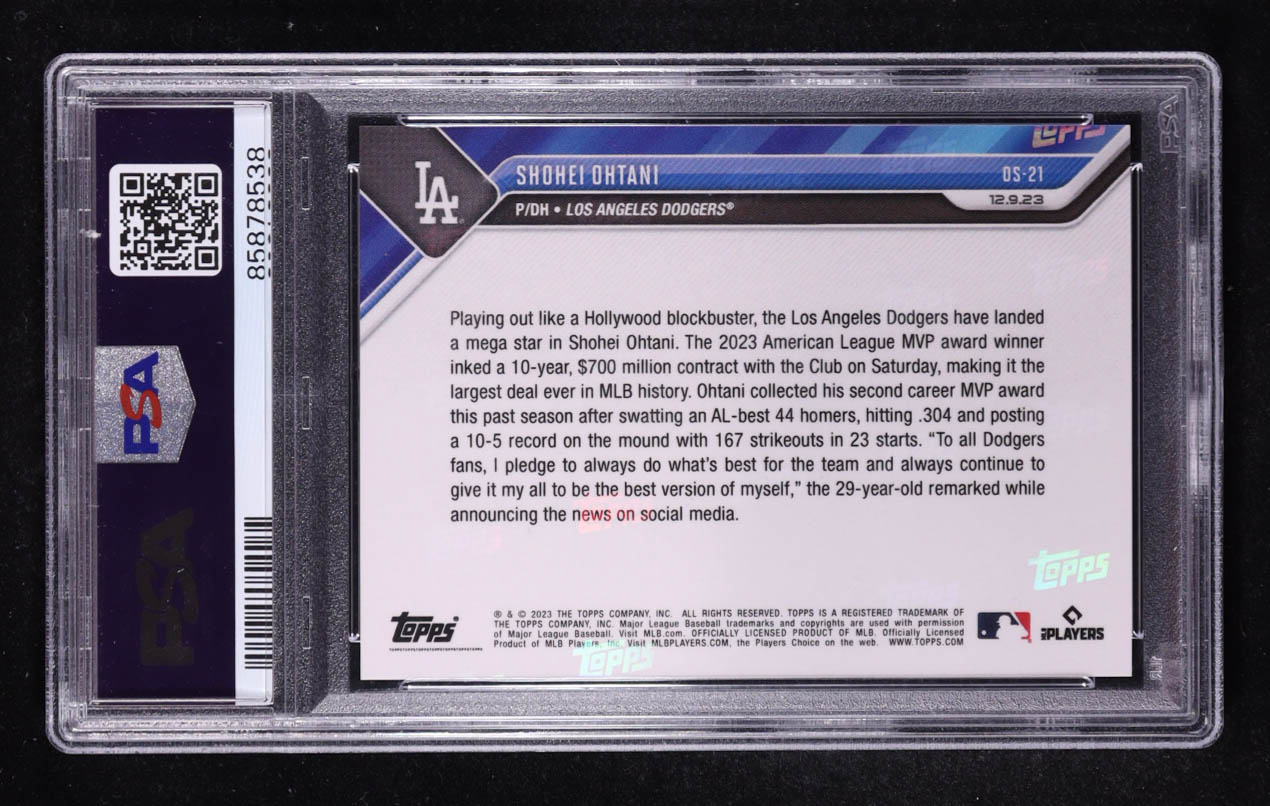 Shohei Ohtani 2023 Topps Now Offseason #OS21 (PSA 9) at PristineAuction.com Shohei Ohtani 2023 Topps Now Offseason #OS21 (PSA 9) at PristineAuction.com