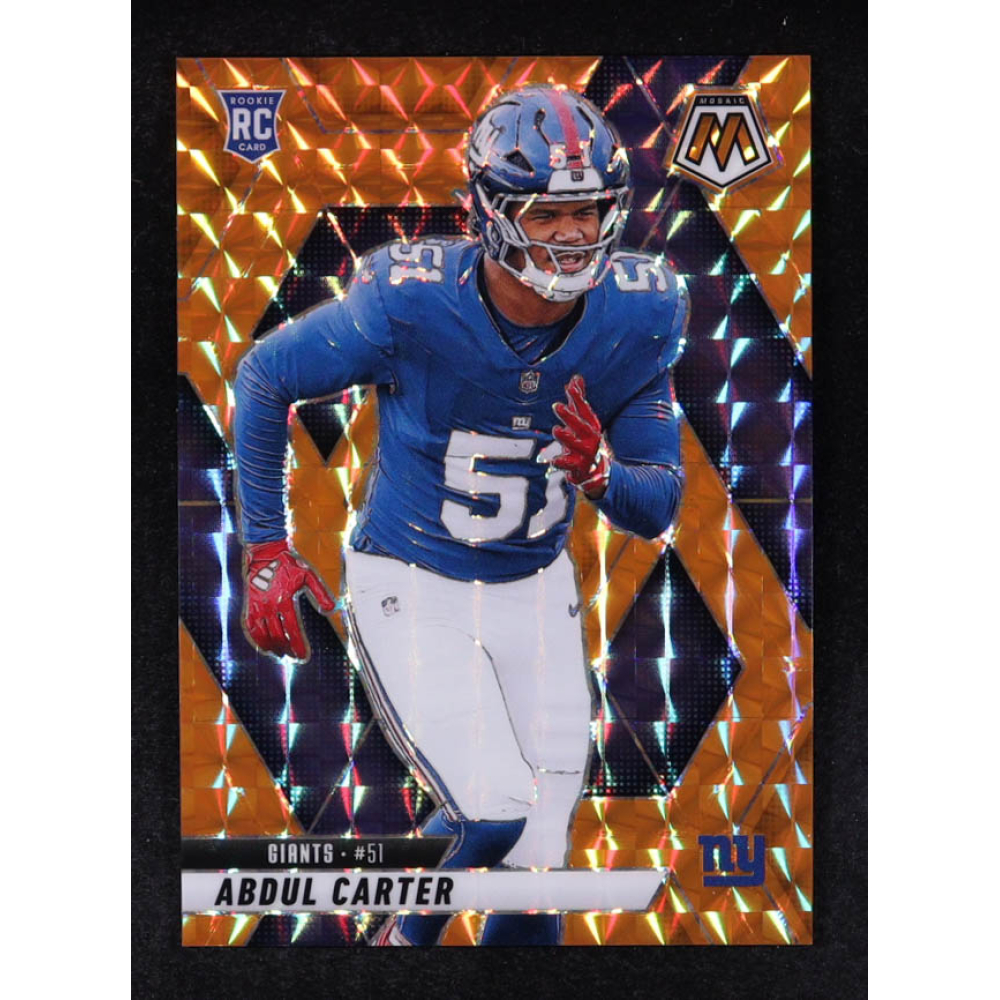 Abdul Carter 2025 Panini Mosaic Mosaic Orange #317 #131/199 RC at PristineAuction.com