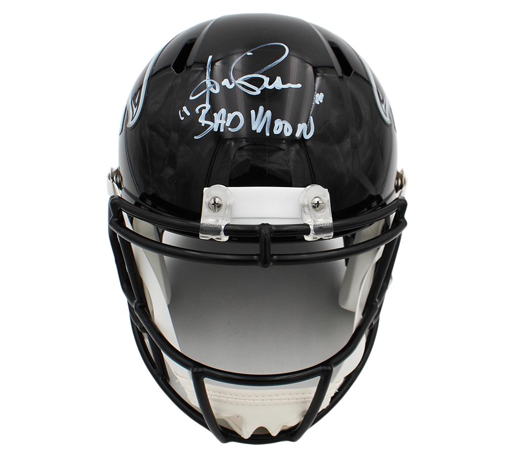 Andre Rison Signed Falcons Full-Size Throwback Alternate Speed Helmet Inscribed "Bad Moon" (Radtke) at PristineAuction.com Andre Rison Signed Falcons Full-Size Throwback Alternate Speed Helmet Inscribed "Bad Moon" (Radtke) at PristineAuction.com