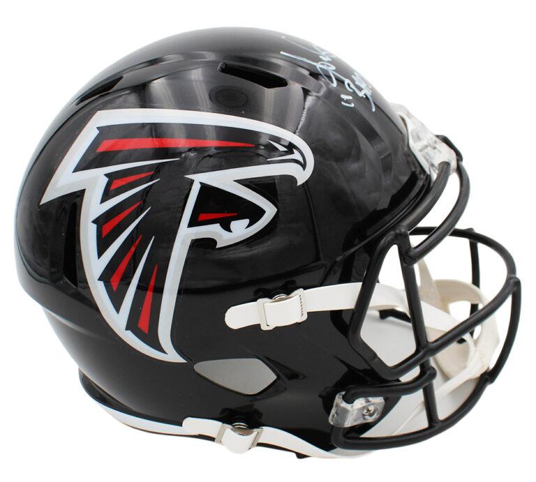 Andre Rison Signed Falcons Full-Size Throwback Alternate Speed Helmet Inscribed "Bad Moon" (Radtke) at PristineAuction.com Andre Rison Signed Falcons Full-Size Throwback Alternate Speed Helmet Inscribed "Bad Moon" (Radtke) at PristineAuction.com