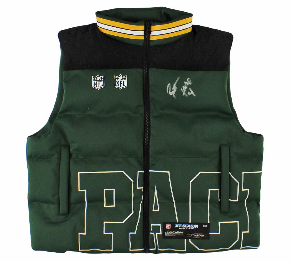 Brett Favre Signed Packers Puffer Vest (Radtke) at PristineAuction.com Brett Favre Signed Packers Puffer Vest (Radtke) at PristineAuction.com