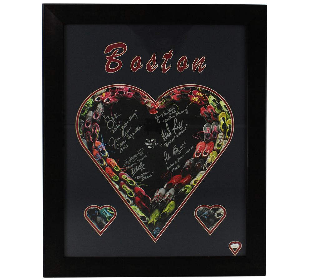 Boston Legends "Boston Marathon" Custom Framed Photo Signed By (7) with Wade Boggs, Pedro Martinez, Jim Rice (JSA) at PristineAuction.com Boston Legends "Boston Marathon" Custom Framed Photo Signed By (7) with Wade Boggs, Pedro Martinez, Jim Rice (JSA) at PristineAuction.com