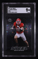Brock Bowers 2023 Leaf Trinity Steel Silver Stars & Dots #S-14 RC (SGC 9) at PristineAuction.com