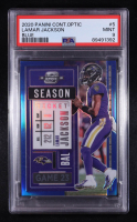 Lamar Jacskon 2020 Panini Contenders Optic Blue Season Ticket #5 #48/99 (PSA 9) at PristineAuction.com