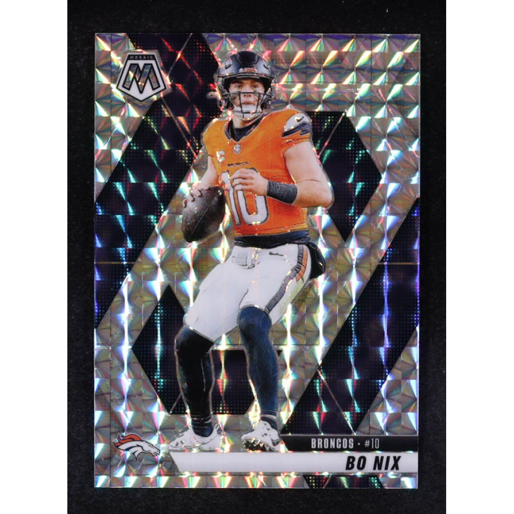 Bo Nix 2025 Panini Mosaic Mosaic #173 at PristineAuction.com