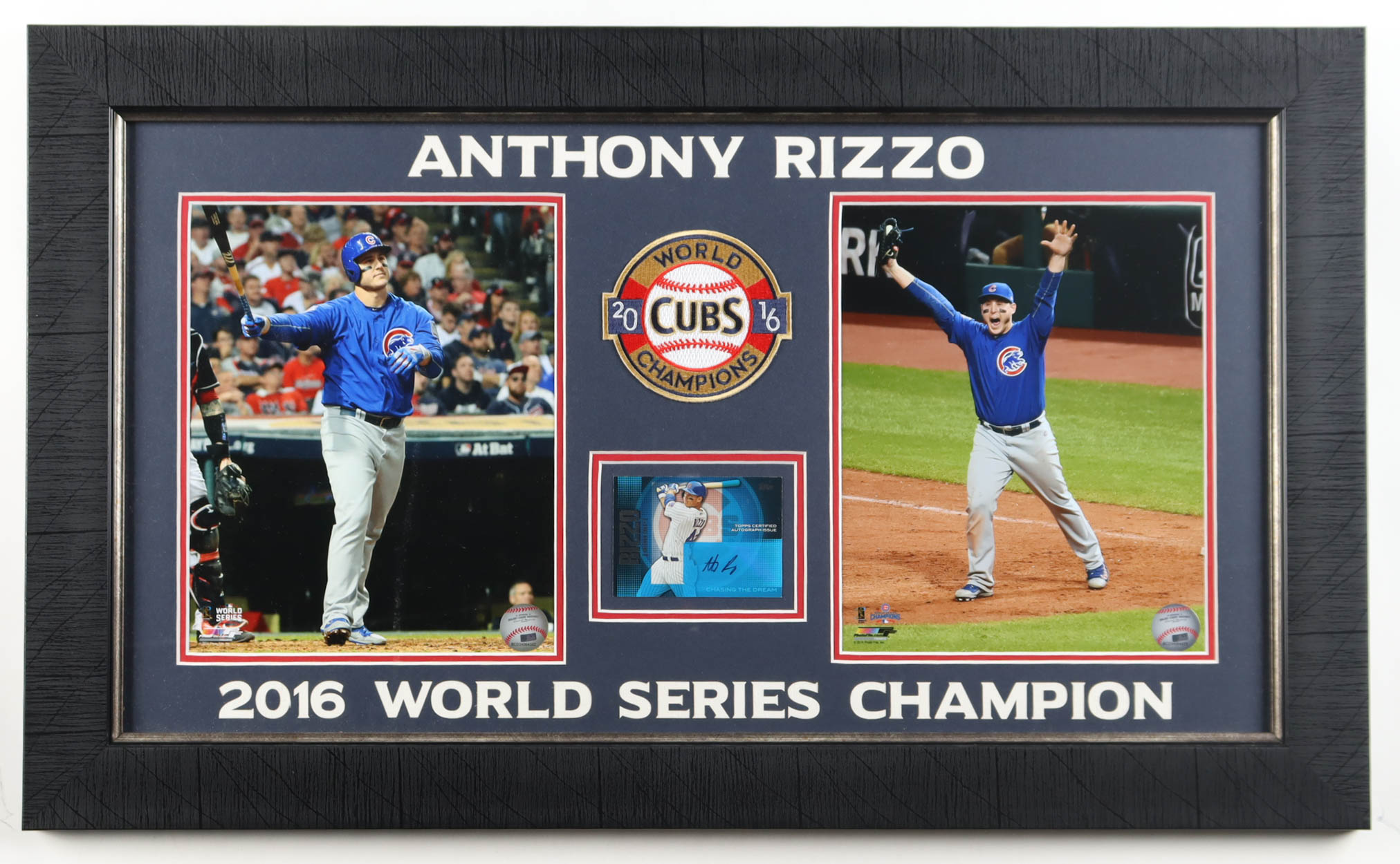 Anthony Rizzo Cubs Custom Framed 2013 Topps - Chasing The Dream Autographs Card Display at PristineAuction.com Anthony Rizzo Cubs Custom Framed 2013 Topps - Chasing The Dream Autographs Card Display at PristineAuction.com
