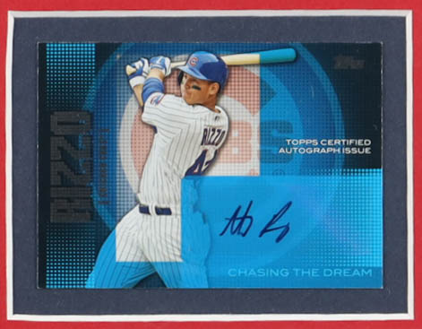 Anthony Rizzo Cubs Custom Framed 2013 Topps - Chasing The Dream Autographs Card Display at PristineAuction.com Anthony Rizzo Cubs Custom Framed 2013 Topps - Chasing The Dream Autographs Card Display at PristineAuction.com
