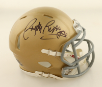 Rudy Ruettiger Signed Notre Dame Fighting Irish Speed Mini Helmet (Fanatics) at PristineAuction.com