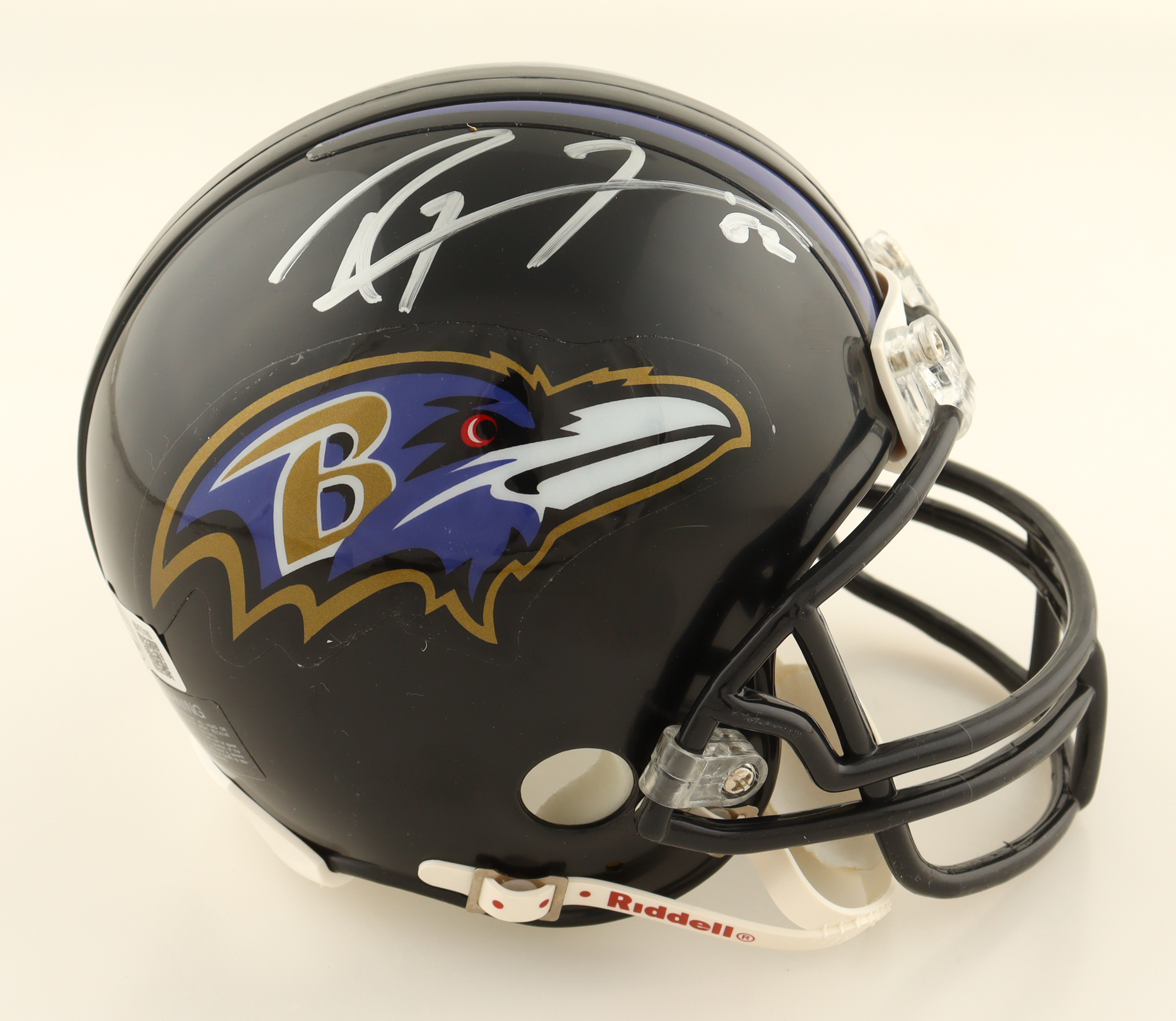 Ray Lewis Signed Ravens Mini Helmet with Display Case (Beckett) at PristineAuction.com Ray Lewis Signed Ravens Mini Helmet with Display Case (Beckett) at PristineAuction.com
