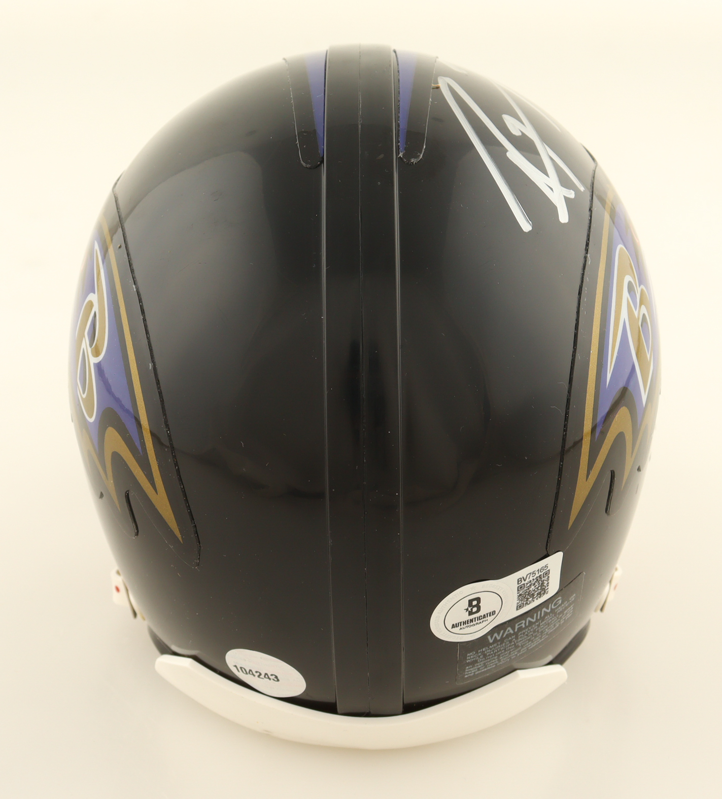 Ray Lewis Signed Ravens Mini Helmet with Display Case (Beckett) at PristineAuction.com Ray Lewis Signed Ravens Mini Helmet with Display Case (Beckett) at PristineAuction.com