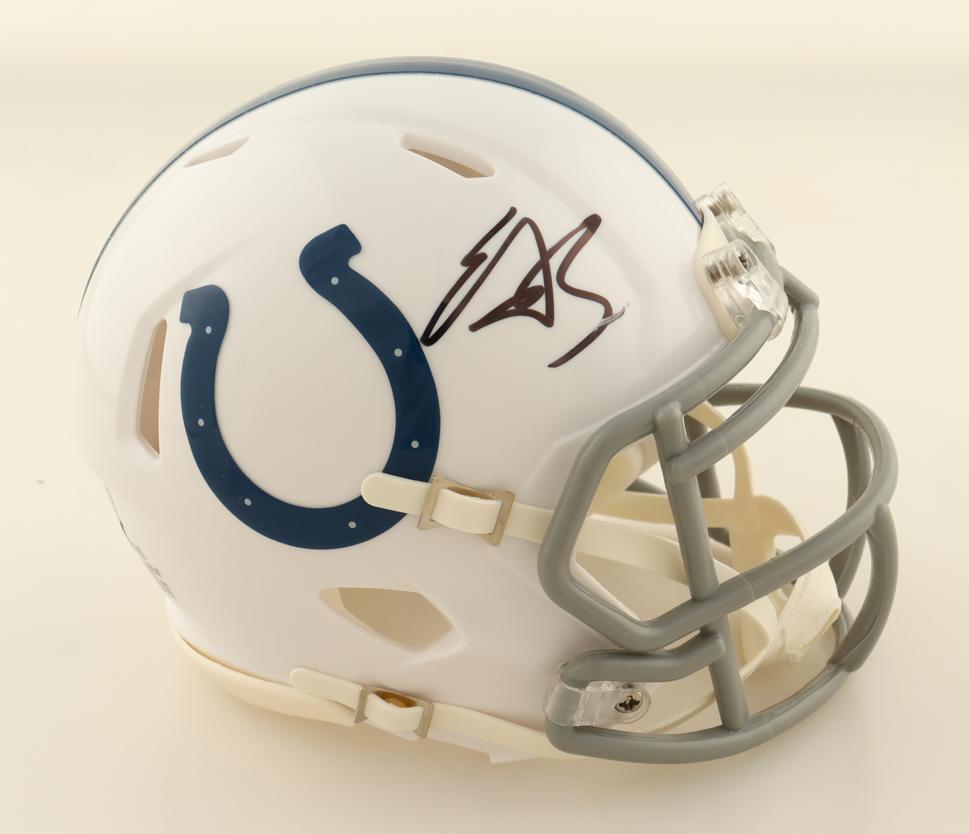 Edgerrin James Signed Colts Speed Mini Helmet (Fanatics) at PristineAuction.com Edgerrin James Signed Colts Speed Mini Helmet (Fanatics) at PristineAuction.com