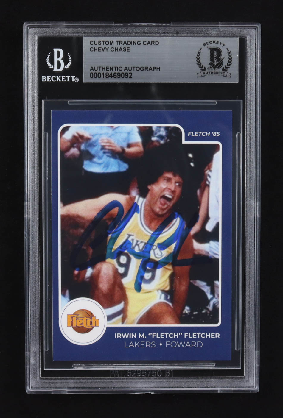 Chevy Chase Signed 1985 Fletch Custom Trading Card (BGS) at PristineAuction.com Chevy Chase Signed 1985 Fletch Custom Trading Card (BGS) at PristineAuction.com