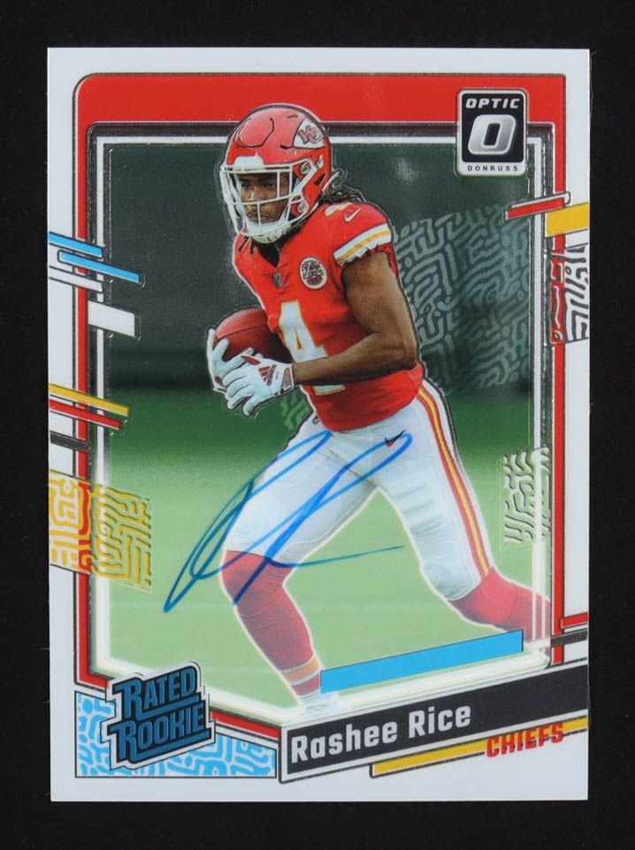 Rashee Rice 2023 Donruss Optic Rated Rookies Autographs #257 #107/199 RC at PristineAuction.com Rashee Rice 2023 Donruss Optic Rated Rookies Autographs #257 #107/199 RC at PristineAuction.com
