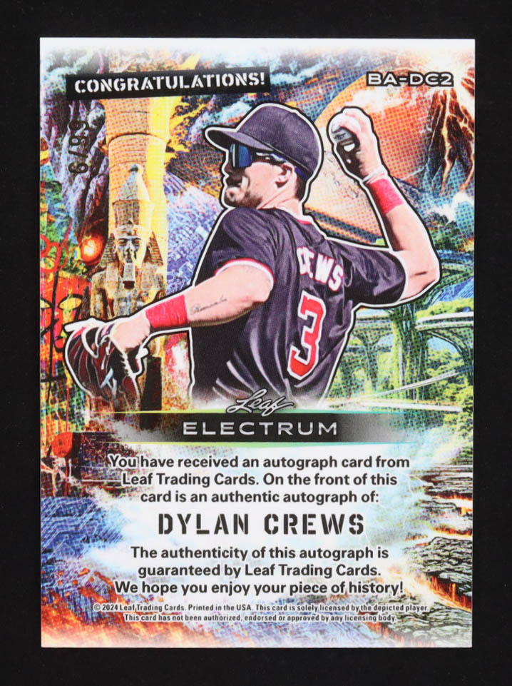 Dylan Crews 2024 Leaf Electrum Bronze Holo Autographs #BADC2 #6/99 RC at PristineAuction.com Dylan Crews 2024 Leaf Electrum Bronze Holo Autographs #BADC2 #6/99 RC at PristineAuction.com