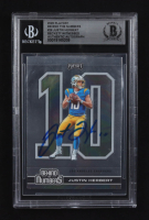 Justin Herbert Signed 2020 Playoff Behind The Numbers #26 RC (BGS) at PristineAuction.com