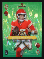 Patrick Mahomes 2024 Wild Card 5 Card Draw Stacked Deck Queen Of Spades Green Ray Wave #SDPS-PMN #3/3 at PristineAuction.com