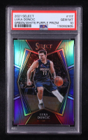 Luka Doncic 2021-22 Select Prizms Green White Purple #117 (PSA 10) at PristineAuction.com