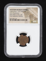 Western Roman Empire - Valentinian I, AD 364-375 - AE3 (Nummus) (NGC Authentic) at PristineAuction.com