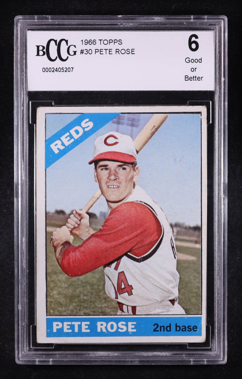 Pete Rose 1966 Topps #30 (BCCG 6) at PristineAuction.com Pete Rose 1966 Topps #30 (BCCG 6) at PristineAuction.com