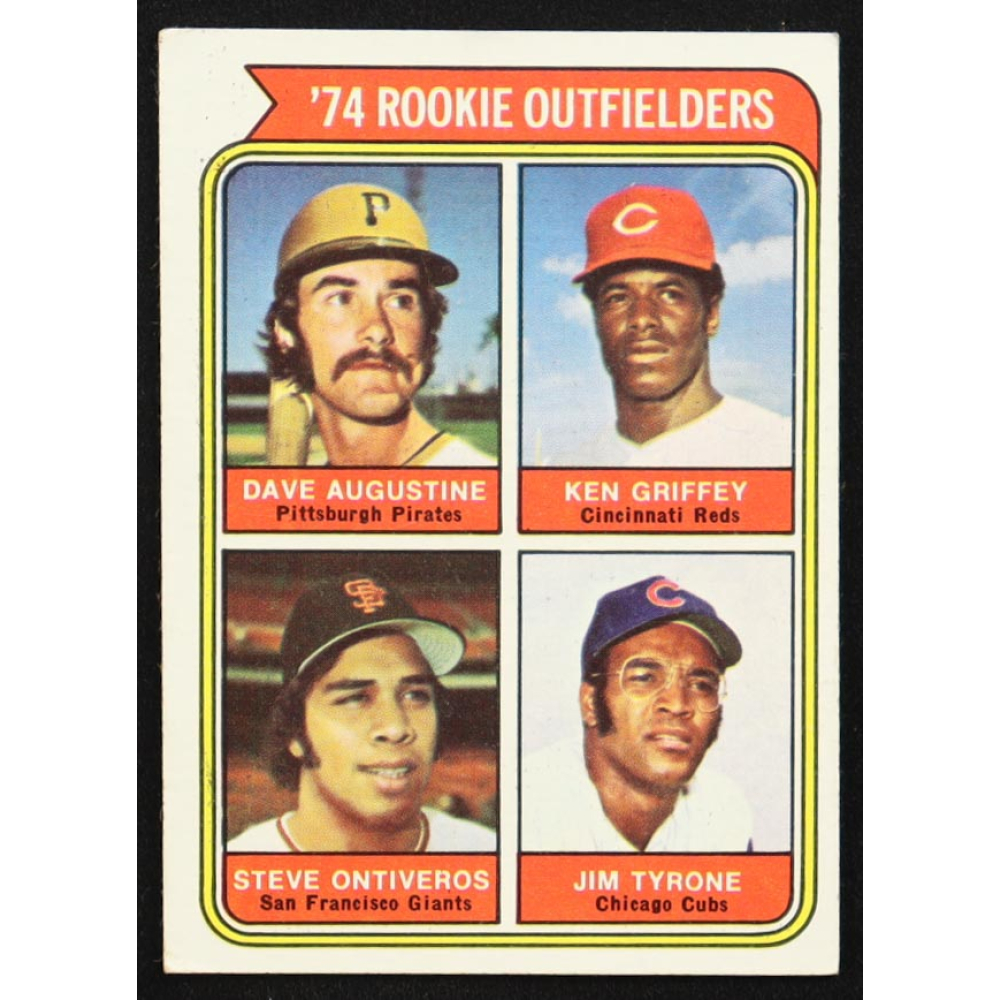 Dave Augustine / Ken Griffey Jr. / Steve Ontiveros / Jim Tyrone 1974 Topps #598 Rookie Outfielders RC at PristineAuction.com