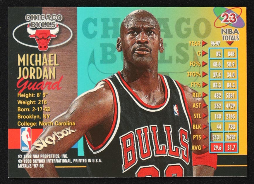 Michael Jordan 1997-98 Metal Universe #23 at PristineAuction.com Michael Jordan 1997-98 Metal Universe #23 at PristineAuction.com