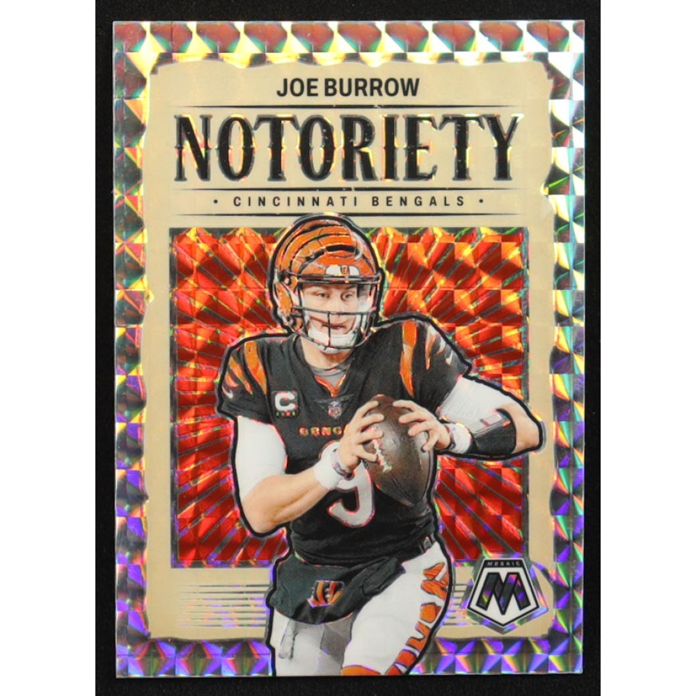 Joe Burrow 2024 Panini Mosaic Notoriety Mosaic #2 at PristineAuction.com