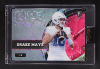 Drake Maye 2023 Wild Card QB1 On the Clock Pink and Silver Scope #DM2 RC #1/1 at PristineAuction.com