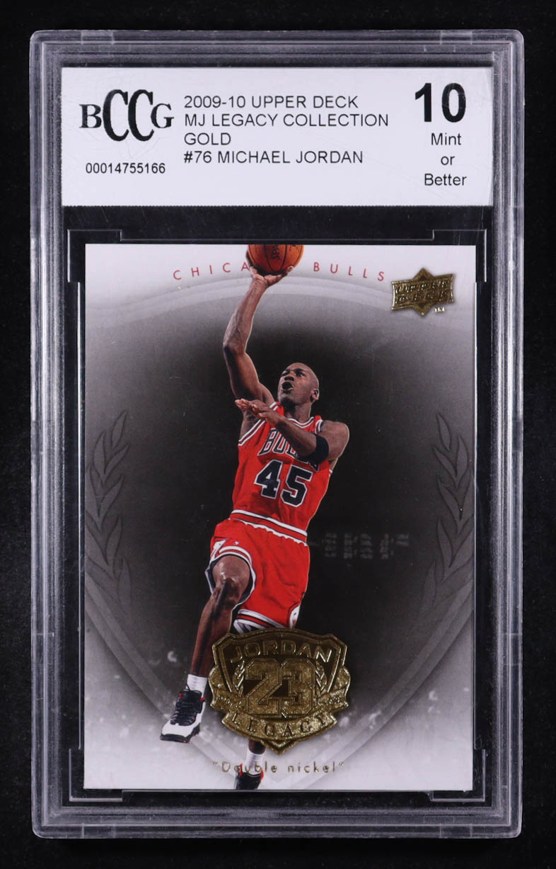 Michael Jordan 2009-10 Upper Deck Michael Jordan Legacy Collection Gold #76 (BCCG 10) at PristineAuction.com Michael Jordan 2009-10 Upper Deck Michael Jordan Legacy Collection Gold #76 (BCCG 10) at PristineAuction.com