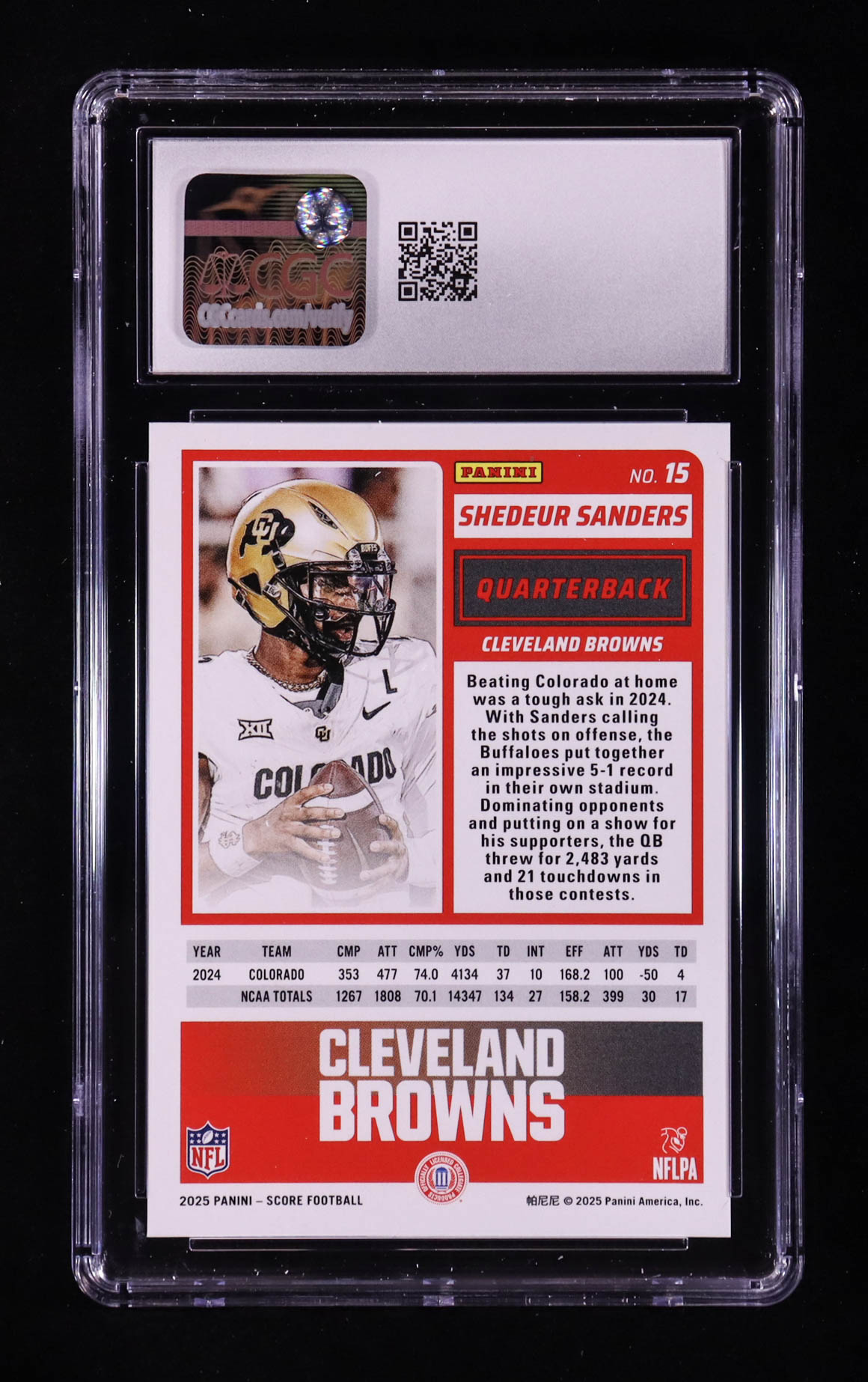 Shedeur Sanders 2025 Score Rookies Pumpkin #15 RC (CGC 10) at PristineAuction.com Shedeur Sanders 2025 Score Rookies Pumpkin #15 RC (CGC 10) at PristineAuction.com