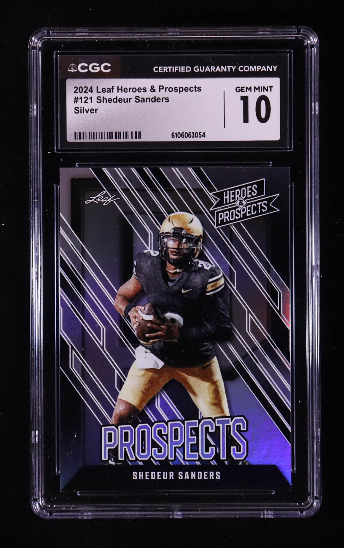 Shedeur Sanders 2024 Leaf Heroes and Prospects Silver #121 #175/199 RC (CGC 10) at PristineAuction.com Shedeur Sanders 2024 Leaf Heroes and Prospects Silver #121 #175/199 RC (CGC 10) at PristineAuction.com