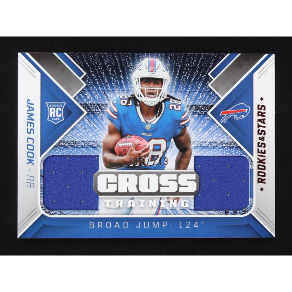 James Cook 2022 Rookies and Stars Cross Training Materials #8 RC #213/249 at PristineAuction.com