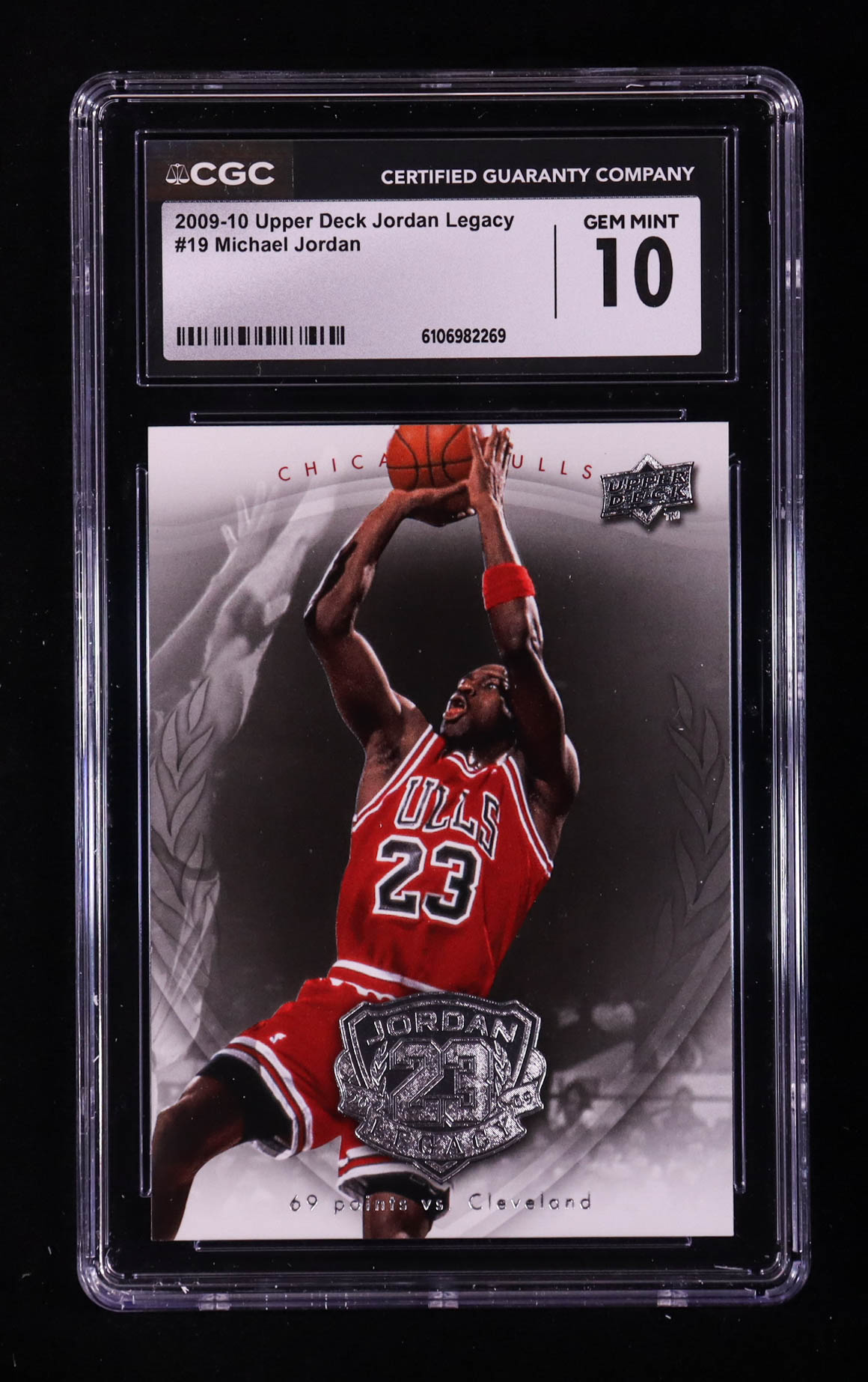 Michael Jordan 2009-10 Upper Deck Michael Jordan Legacy Collection #19 (CGC 10) at PristineAuction.com Michael Jordan 2009-10 Upper Deck Michael Jordan Legacy Collection #19 (CGC 10) at PristineAuction.com