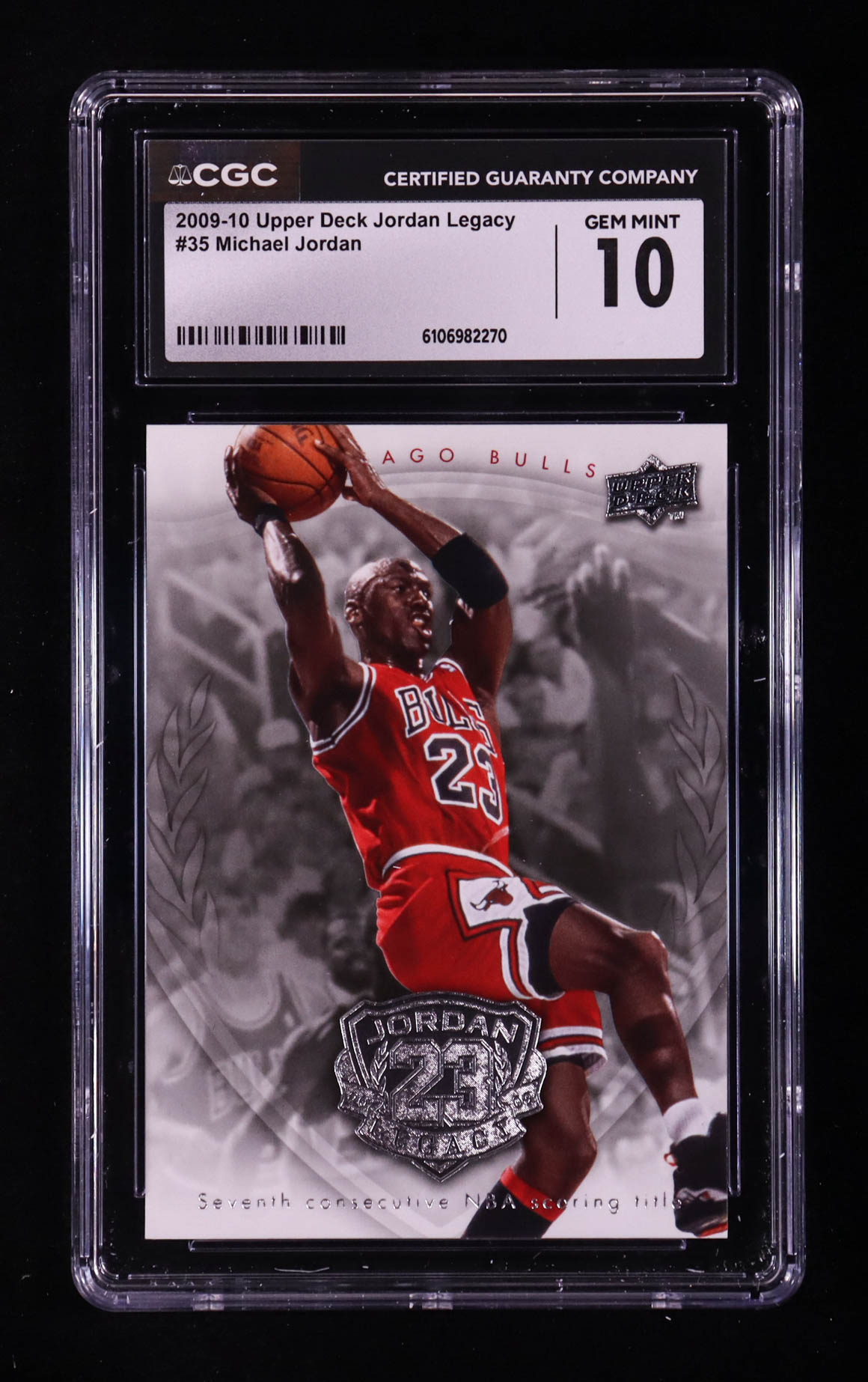 Michael Jordan 2009-10 Upper Deck Michael Jordan Legacy Collection #35 (CGC 10) at PristineAuction.com Michael Jordan 2009-10 Upper Deck Michael Jordan Legacy Collection #35 (CGC 10) at PristineAuction.com